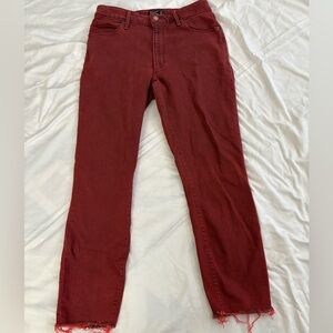 ABERCROMBIE & FITCH Red Simone High Rise Ankle 30x26 Women’s